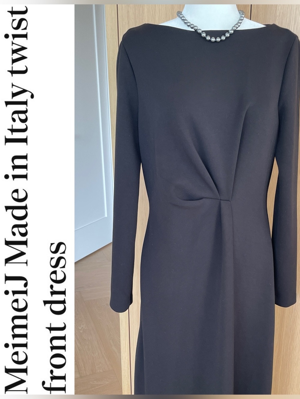 MeimeiJ Made in Italy twist front dress